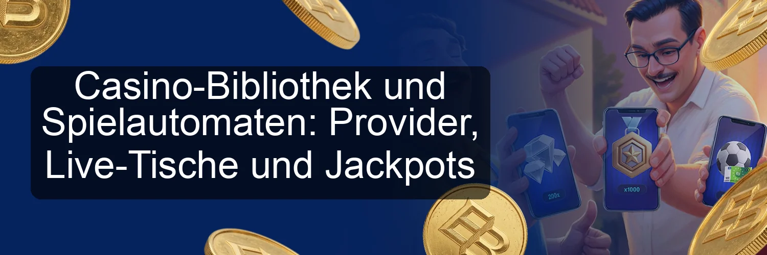 Casino-Bibliothek und Spielautomaten: Provider, Live-Tische und Jackpots